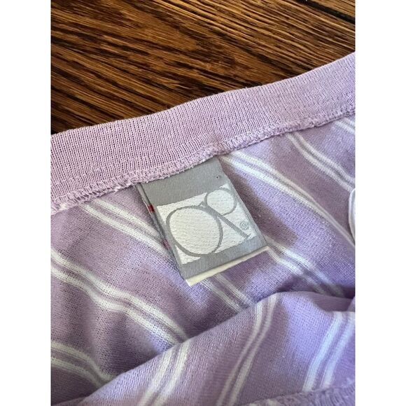 Ocean Pacific Striped Cropped Tank Top 90s Nineties Large L - Picture 3 of 5